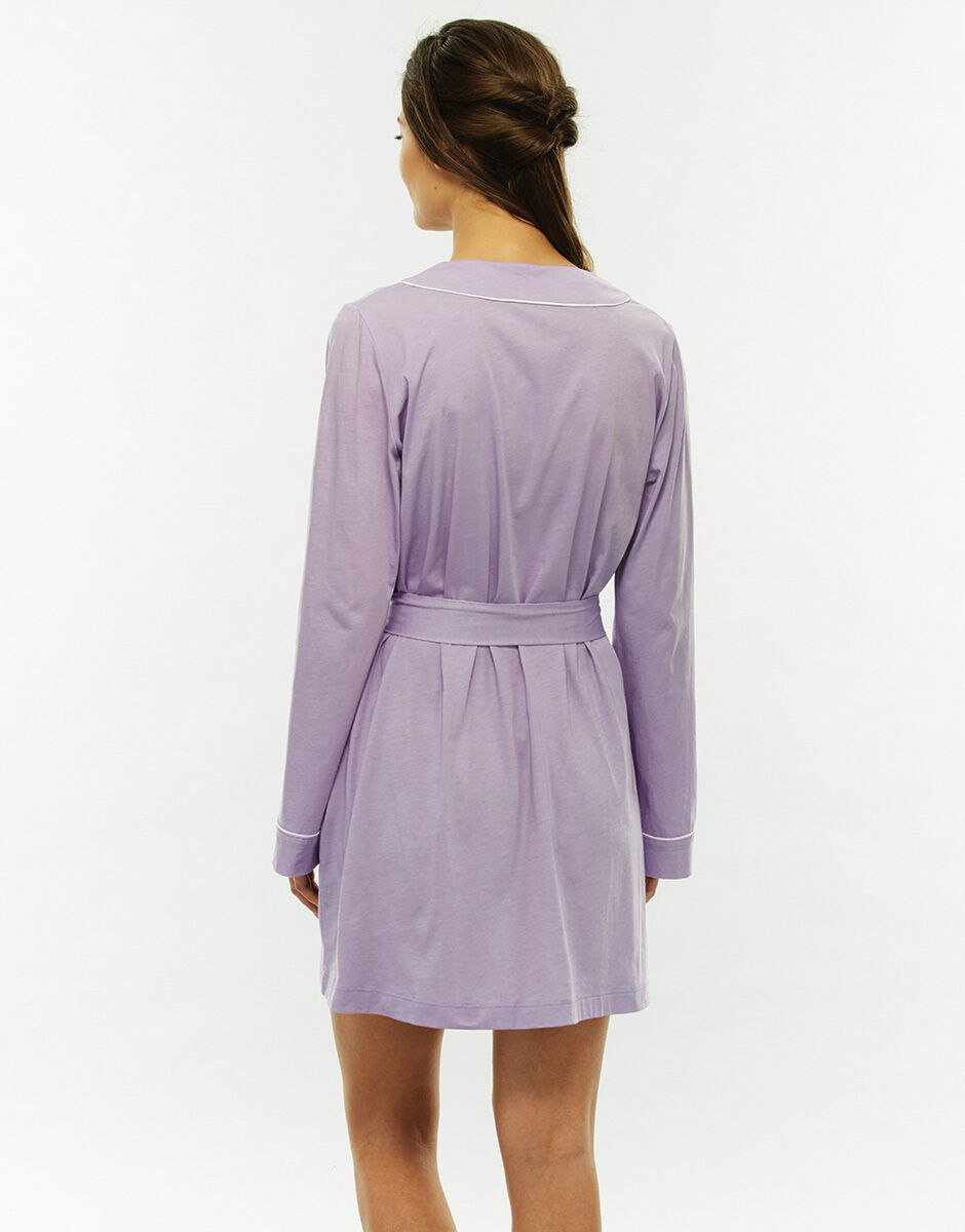 Vestaglia Kimono lilla in cotone modal