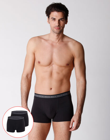 Boxer bipack uomo in cotone biologico, nero, , LOVABLE