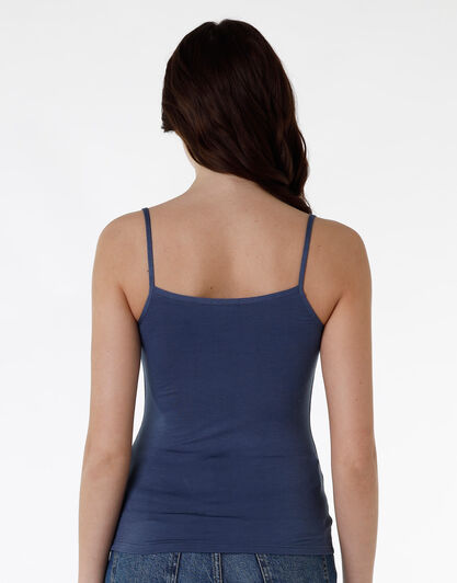 Top donna Basic Soul in viscosa, blu denim, , LOVABLE