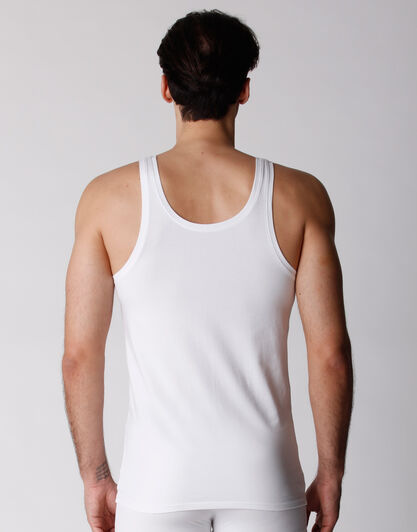 Canotta uomo in cotone biologico, confezione x2 bianco, , LOVABLE