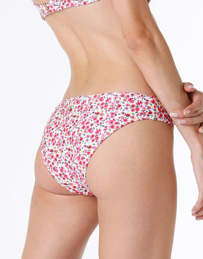 Costume slip midi in microfibra Printed Knitted Micro, rosa con stampa fiori, , LOVABLE