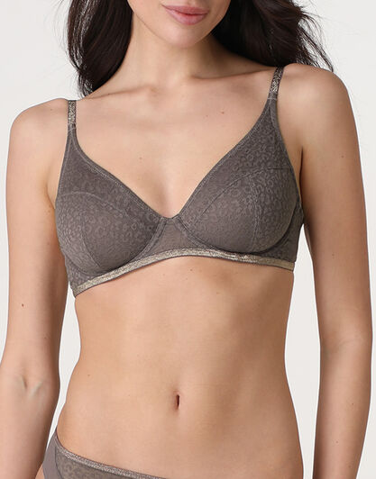 Reggiseno con ferretto Animalier Mesh in tulle, visone, , LOVABLE