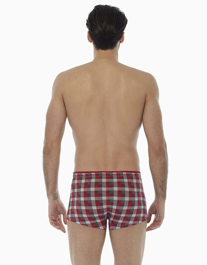 Short rosso stampato in cotone elasticizzato, , LOVABLE