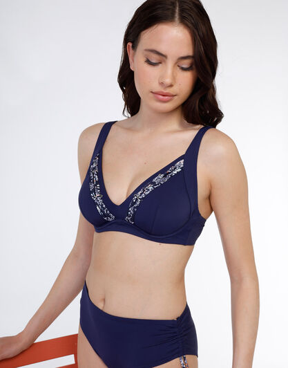 Costume reggiseno con ferretto shape in microfibra, blu navy, , LOVABLE