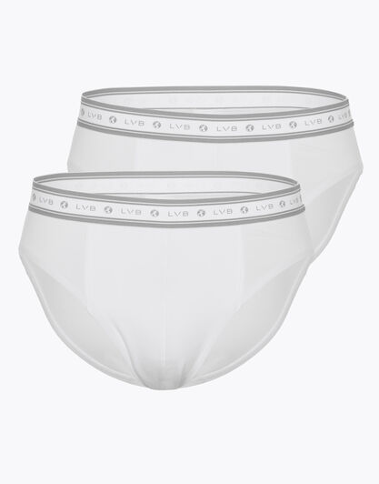 Slip bipack uomo in cotone biologico, bianco, , LOVABLE