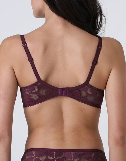 Reggiseno con Ferretto Art Flower Lace in pizzo, vinaccia, , LOVABLE