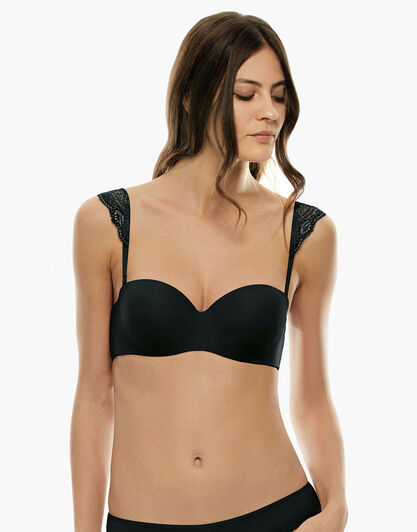 Spalline con pizzo nero, applicabilità universale, per reggiseni con spalline removibili-LOVABLE