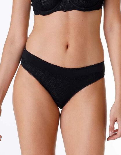 Slip in pizzo e microfibra Exquisite Lace, nero, , LOVABLE