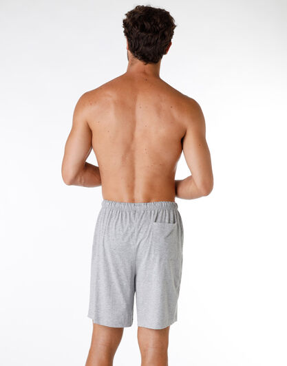 Pantalone corto del pigiama uomo in cotone, grigio melange, , LOVABLE