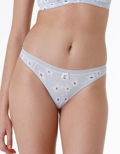 Brasiliano in cotone elasticizzato Comfy Style, azzurro, , LOVABLE