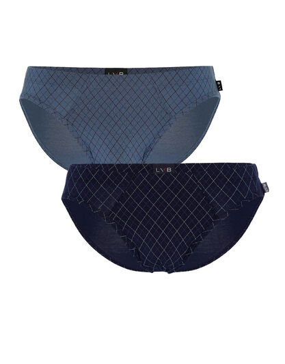 Slip Bipack uomo in cotone modal,  blu jeans e blu navy, , LOVABLE