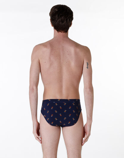 Slip Casual Stretch Cotton, blu con stampa cocco, , LOVABLE