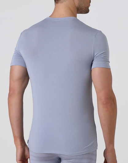 T-shirt uomo con scollo a v in micromodal, grigio chiaro,  T-shirt uomo con scollo a v in micromodal, grigio chiaro, , LOVABLE