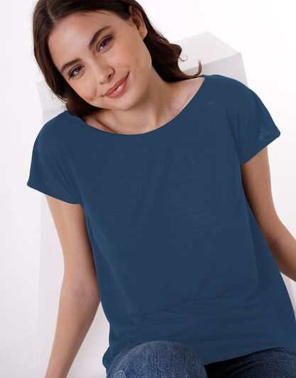 Maglia a maniche corte Basic Soul in viscosa, demin blu, , LOVABLE