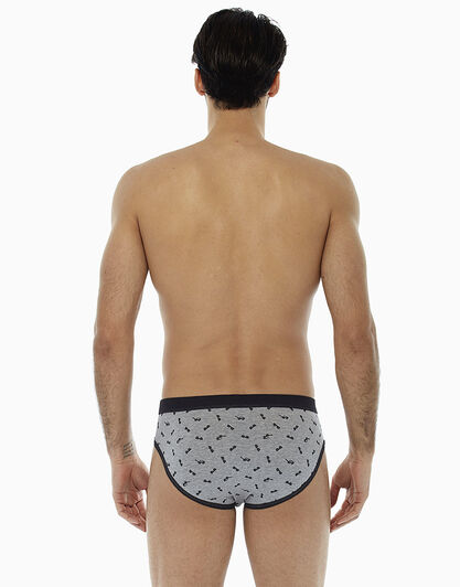 Slip in cotone elasticizzato, grigio stampa occhiali , , LOVABLE