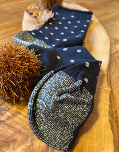 Calzini Fancy Allover, blu navy e argento, , LOVABLE