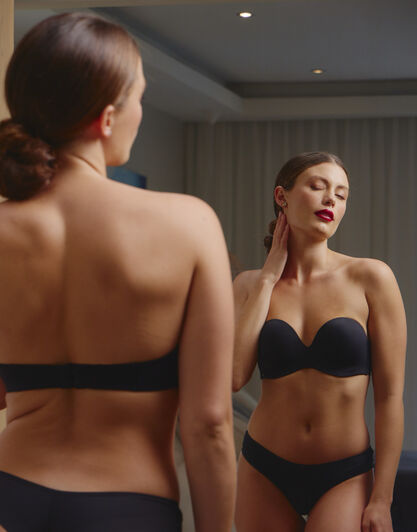 Balconette imbottito strapless, nero, , LOVABLE