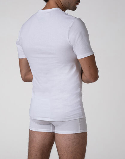 T-shirt scollo a V Cool Sensation in Stretch Cotton, bianco,  T-shirt scollo a V Cool Sensation in Stretch Cotton, bianco, , LOVABLE