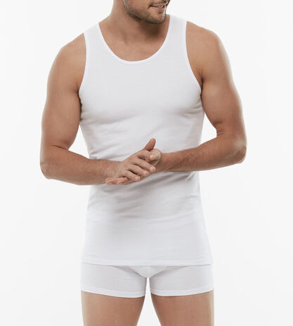 Canotta Cotton Stretch in cotone elasticizzato, bianco, , LOVABLE