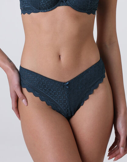 Perizoma Graphic Lace in pizzo, ottanio, , LOVABLE