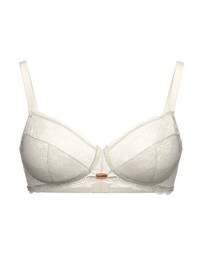Reggiseno con ferretto Trendy Lurex in pizzo e tulle, bianco latte, , LOVABLE