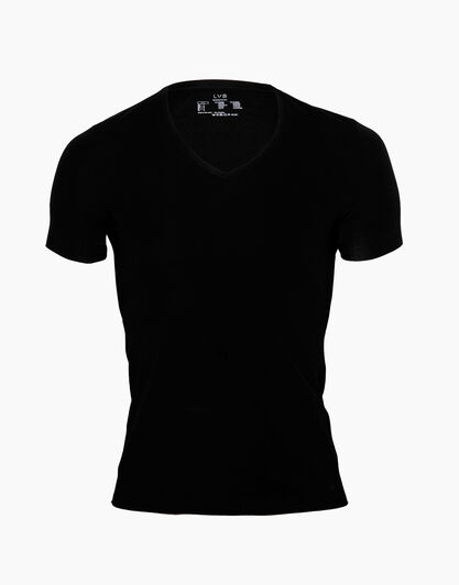 T-shirt in cotone elasticizzato, nera, , LOVABLE