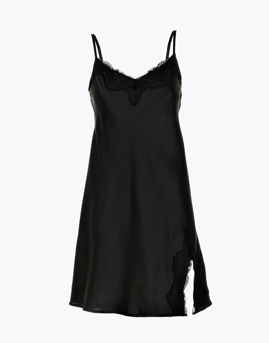 Sottoveste raso nera deals
