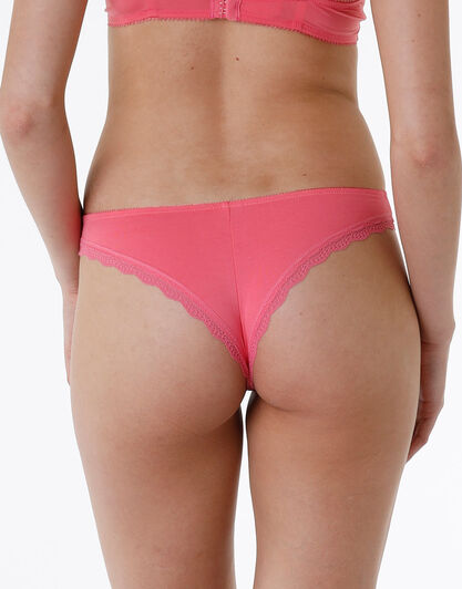 Brasiliano Lovable Panties in cotone elasticizzato, corallo, , LOVABLE
