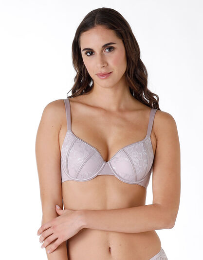 La Senza - Reggiseno con ferretto Sculptor lace in pizzo, grigio rosato, , LOVABLE
