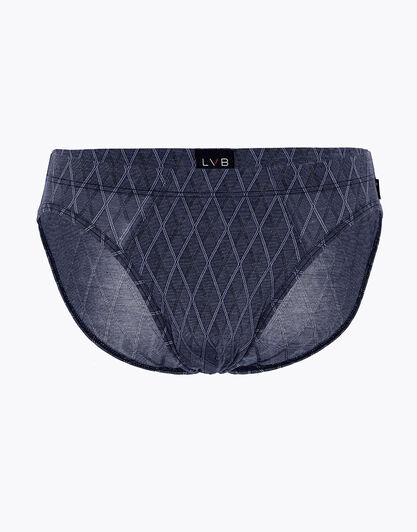 Slip uomo in micromodal, blu nvy con effetto rombi, , LOVABLE
