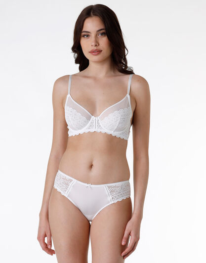 Reggiseno con ferretto in pizzo e tulle Sangallo, bianco, , LOVABLE