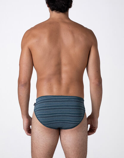 Slip Rephined Cotton Modal, verde righe, , LOVABLE