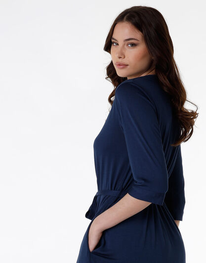 Vestaglia donna con maniche a tre quarti in 100% jersey di modal, blu, , LOVABLE