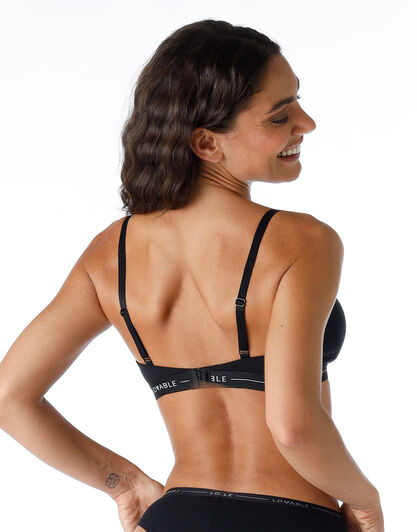 Reggiseno triangolo senza ferretto My Lovable in cotone modal, nero, , LOVABLE