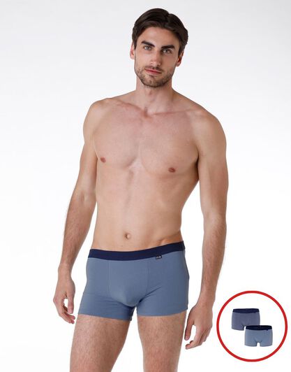 Boxer Bipack uomo in cotone modal, denim blu, , LOVABLE