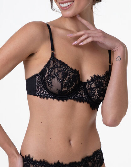 Reggiseno balconcino con ferretto Le Studio in pizzo, nero, , LOVABLE