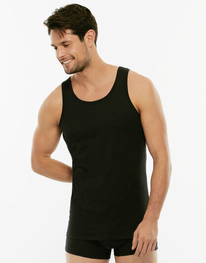 Canotte 100% Pure Cotton nera in cotone-LOVABLE