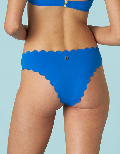 Costume brasiliano Scallop in microfibra, blu elettrico, , LOVABLE