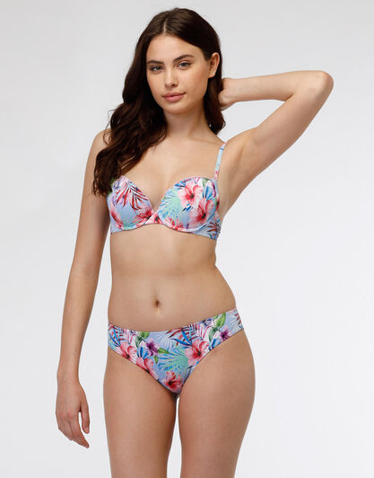 Costume reggiseno imbottito in microfibra Colorful Printed Micro, stampa tropicale con fiori, , LOVABLE