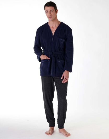 Giacca da camera in pile, blu navy, , LOVABLE
