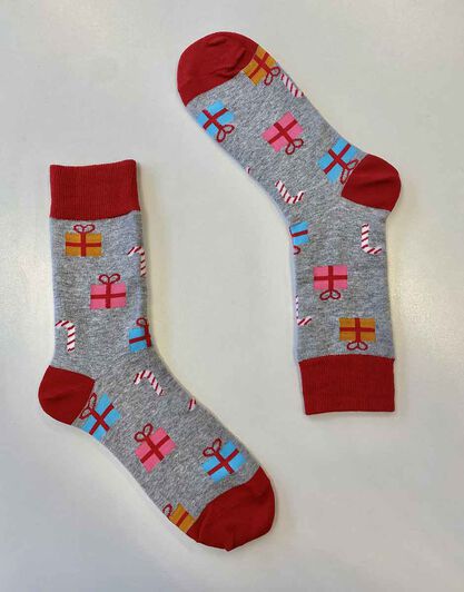 Calzini crazy socks, fantasia natalizia, , LOVABLE