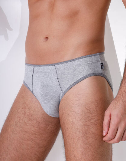 Slip Bipack uomo in cotone modal, grigio melange, , LOVABLE