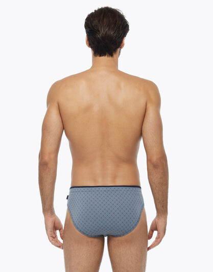 Slip in cotone modal, azzurro polvere stampato, , LOVABLE