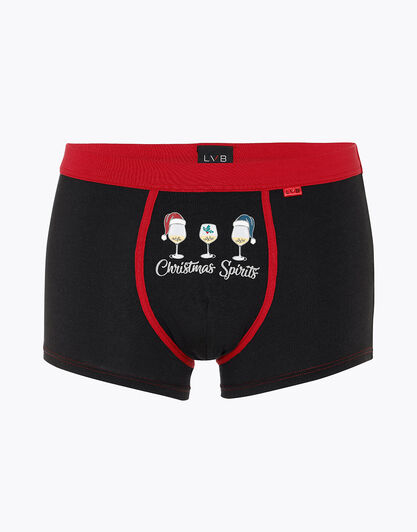 Boxer uomo in cotone elasticizzato, stampa Christmas Spirits, , LOVABLE