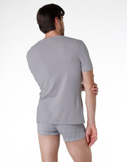 T-shirt uomo in cotone modal, grigio, , LOVABLE