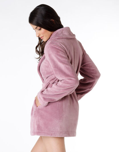 Vestaglia donna in pelliccetta, malva, , LOVABLE