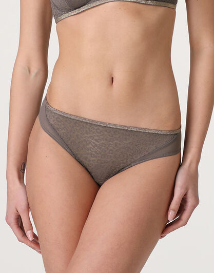 Slip Animalier Mesh in tulle, visone, , LOVABLE