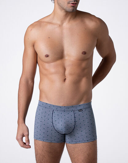 Boxer Classic Cotton Modal, blu stampa alberi, , LOVABLE