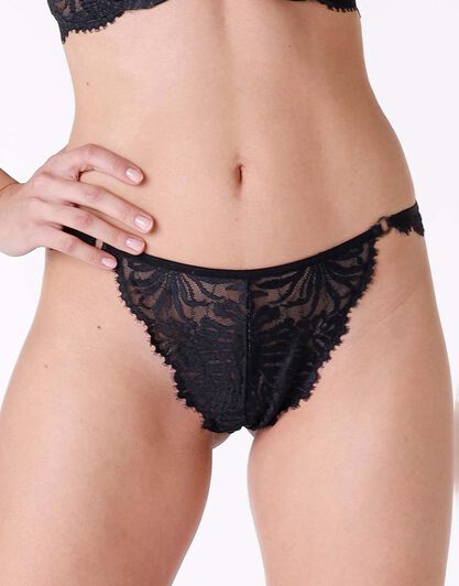 La Senza - Perizoma Eden lace in pizzo, nero, , LOVABLE