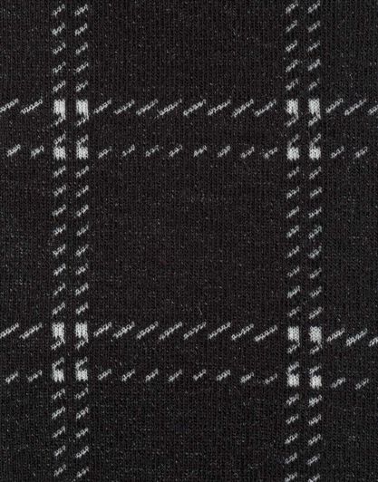 Calza lunga da uomo, nera con fantasia tartan, , LOVABLE